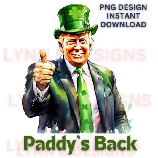 Paddy's back Trump png