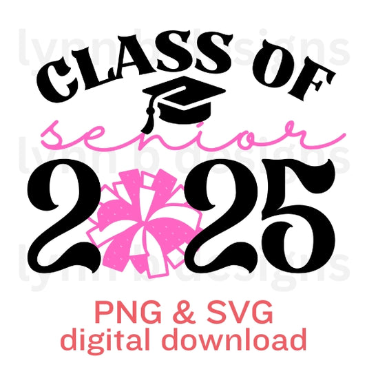 Senior cheerleader graduation png svg