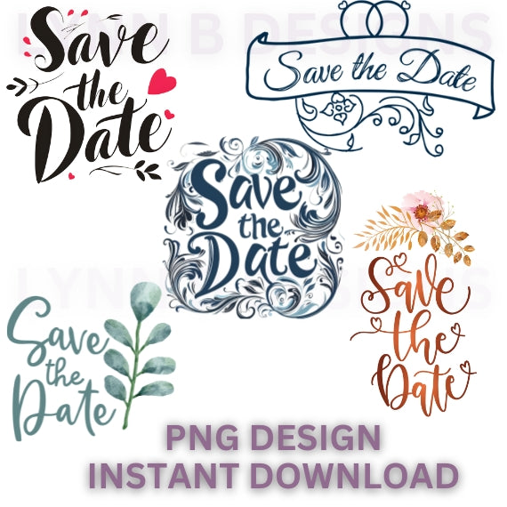 Save the Date png bundle