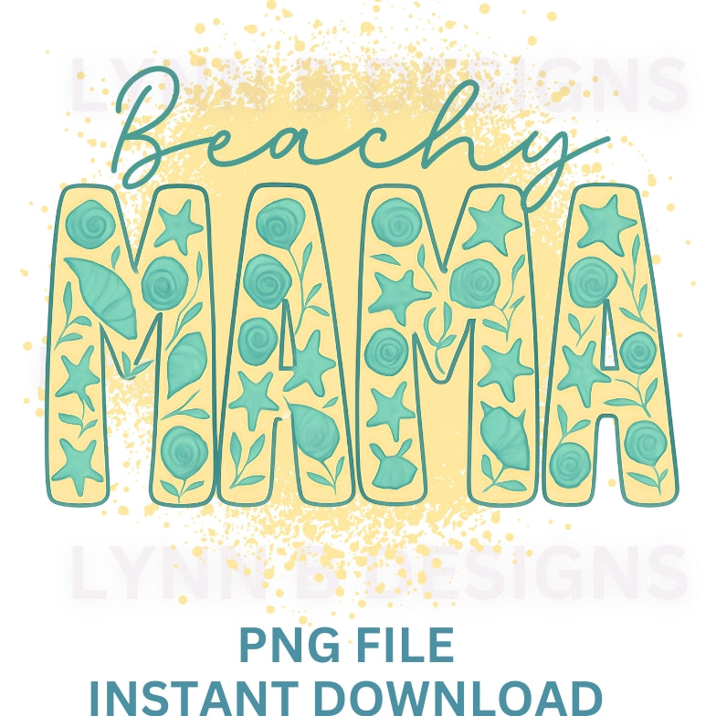 Beachy Mama png, Mama png,Beach Mama png