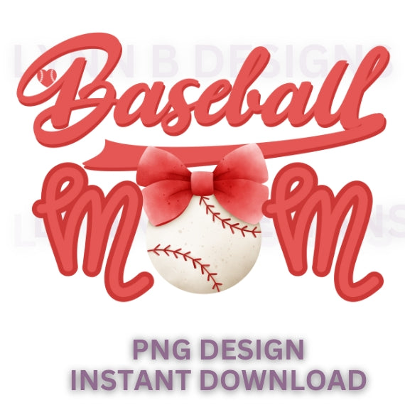 Coquette baseball Mom png