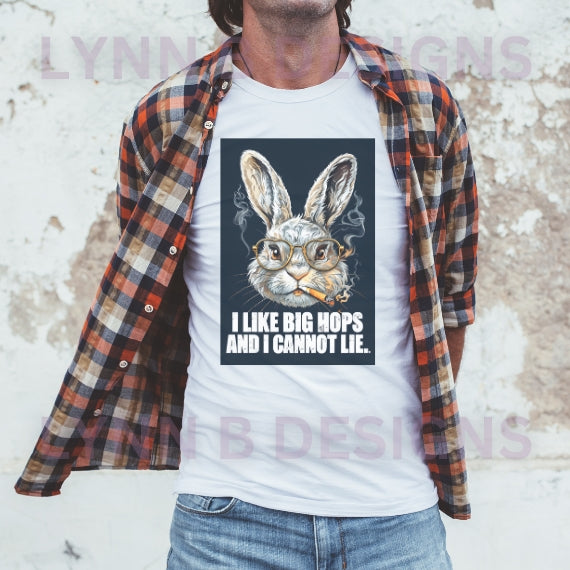 I like big HOPS png, easter bunny hip hop shirt png