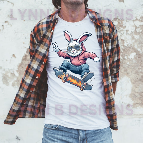 Skateboarding easter bunny png