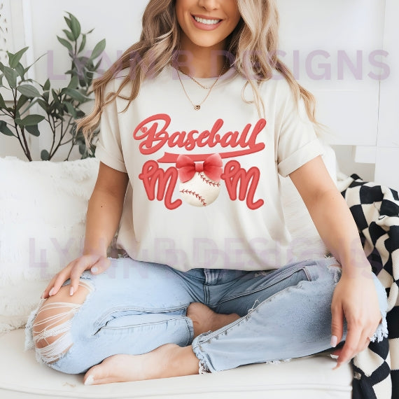 Coquette baseball Mom png