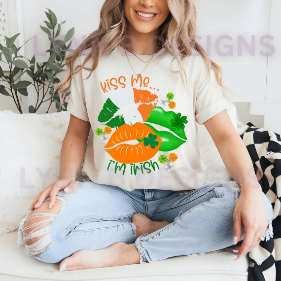 Kiss me I'm Irish png, st patricks day shirt png