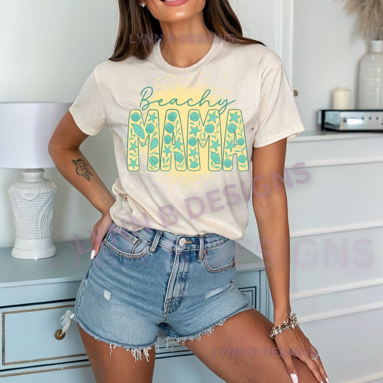 Beachy Mama png, Mama png,Beach Mama png