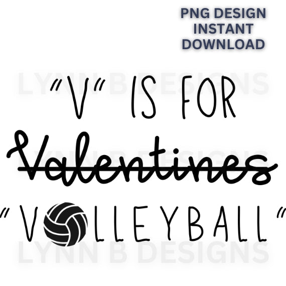 V is for Volleyball png svg