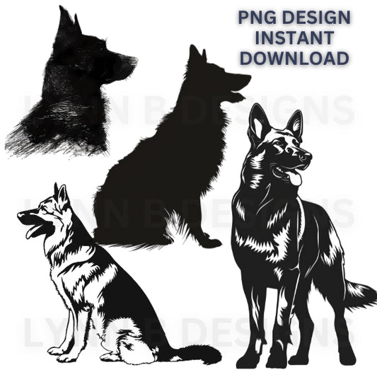 German Shepherd png bundle