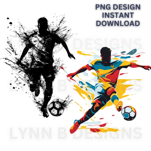 Soccer watercolor png bundle