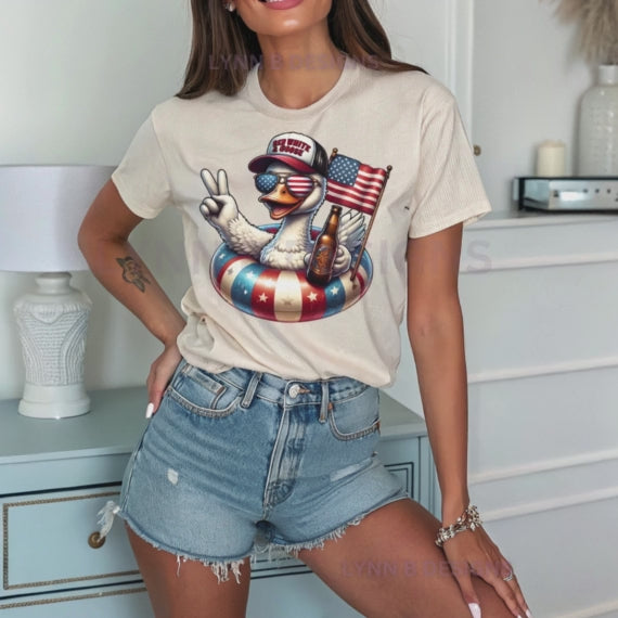 Red White & Goose png, goose png 4th of july